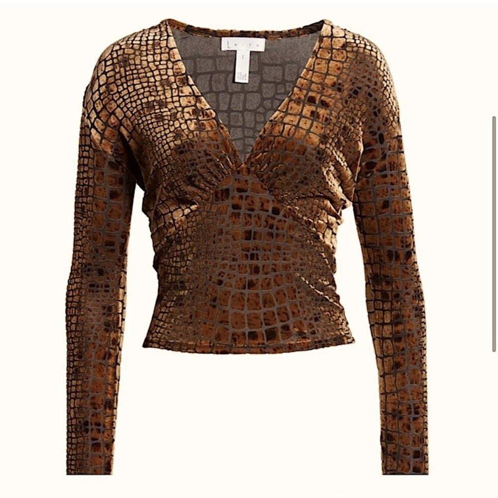 Leith Brown Bear Reptile Velvet Top